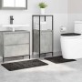 Conjunto de alfombra de baño antideslizante 3 pcs Gris oscuro