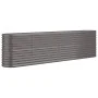 Pflanzgefäß Blumenbeet Stahl Pulverbeschichtung grau 260x40x68 cm von vidaXL, Töpfe und Pflanzgefäße - Ref: Foro24-318904, Pr...