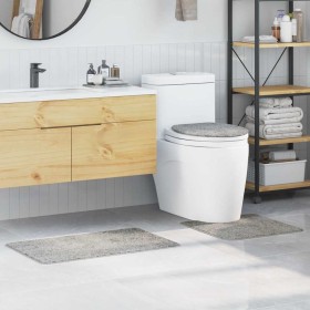 Conjunto de alfombra de baño antideslizante 3 pcs Gris Conjunto de alfombra de baño antideslizante 3 pcs Gris