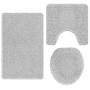 Conjunto de alfombra de baño antideslizante 3 pcs Gris