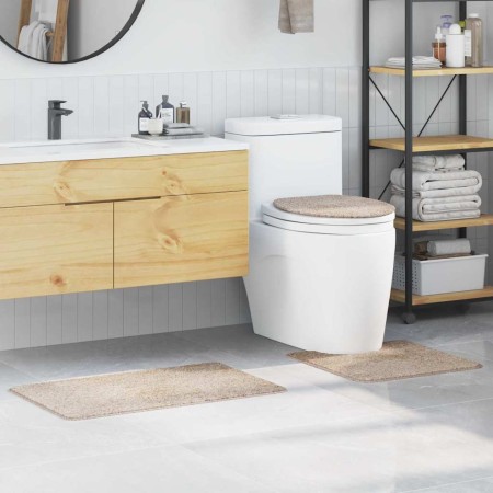 Conjunto de alfombra de baño antideslizante 3 pcs Crema