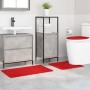 Conjunto de alfombra de baño antideslizante 3 pcs Rojo