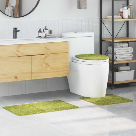 Conjunto de alfombra de baño antideslizante 3 pcs Verde
