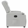 Sillón reclinable de tela gris nube