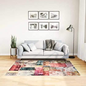 Alfombra lavable antideslizante patchwork multicolor 120x170 cm