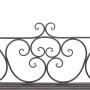 Banco de jardín de acero marrón envejecido 132 cm
