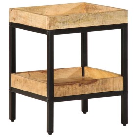 Mesa lateral Marrón 35 x 35 x 45 cm madera maciza de mango