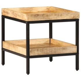 Mesa lateral Marrón 45 x 45 x 45 cm madera maciza de mango