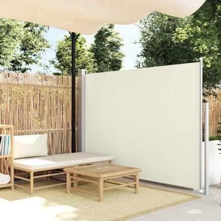 Toldo lateral de jardín o terraza crema 160x300 cm