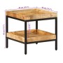 Mesa lateral Marrón 45 x 45 x 45 cm madera maciza de mango