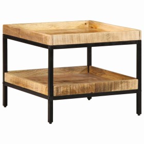 Mesa lateral Marrón 55 x 55 x 45 cm madera maciza de mango