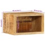 Armario de Noche Marrón 40 x 30 x 25 cm Madera maciza de Mango