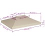 Cubierta de repuesto de cenador 310 g/m² beige 3x4 m