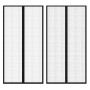 Cortina mosquitera para puerta 2 uds imán negro 210 x 100 cm en Mosquiteras para ventanas | Comprar online en Foro24