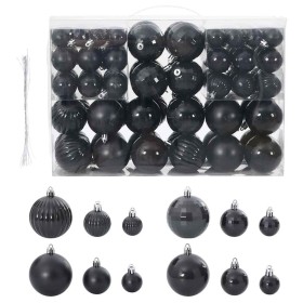 Bolas de Navidad 100 unidades negro Ø3/4/6 cm Bolas de Navidad 100 unidades negro Ø3/4/6 cm