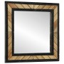 Espejo Negro y Marrón 50 x 2 x 50 cm Madera Sólida de Acacia
