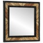 Espejo Negro y Marrón 50 x 2 x 50 cm Madera Sólida de Acacia