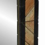 Espejo Negro y Marrón 50 x 2 x 50 cm Madera Sólida de Acacia