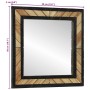 Espejo Negro y Marrón 50 x 2 x 50 cm Madera Sólida de Acacia