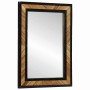 Espejo Negro y Marrón 70 x 2 x 70 cm Madera Sólida de Acacia