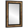 Espejo Negro y Marrón 70 x 2 x 70 cm Madera Sólida de Acacia