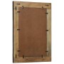 Espejo Negro y Marrón 70 x 2 x 70 cm Madera Sólida de Acacia