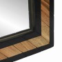 Espejo Negro y Marrón 70 x 2 x 70 cm Madera Sólida de Acacia