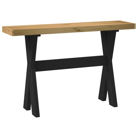Mesa consola NOAIN patas en X madera maciza pino 120x30x75 cm en Mesas consola | Comprar online en Foro24