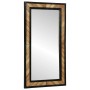 Espejo Negro y Marrón 90 x 2 x 50 cm Madera Sólida de Acacia
