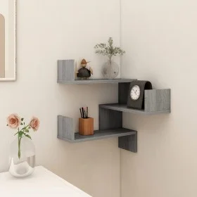 Sonoma Gray Wall Corner Shelf 40x40x50 cm by vidaXL, Shelves and shelves - Ref: Foro24-815206, Price: 24,24 €, Discount: %