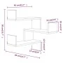 Sonoma Gray Wall Corner Shelf 40x40x50 cm by vidaXL, Shelves and shelves - Ref: Foro24-815206, Price: 24,24 €, Discount: %