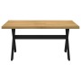 Mesa comedor NOAIN patas forma X madera maciza pino 160x90x75cm en Mesas de cocina y de comedor | Comprar online en Foro24