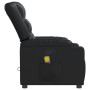 Sillón de masaje reclinable cuero sintético negro