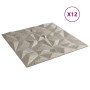 Paneles de pared 12 uds XPS amatista Beton 50x50 cm 3 m²