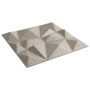 Paneles de pared 12 uds XPS diamante Beton 50x50 cm 3 m²