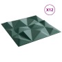 Paneles de pared 12 uds XPS diamanteverde 50x50 cm 3 m²