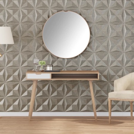Paneles de pared 12 uds XPS origami Beton 50x50 cm 3 m²