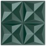 Paneles de pared 12 uds XPS origami verde 50x50 cm 3 m²