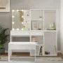 White plywood LED vanity set by vidaXL, Bedroom furniture sets - Ref: Foro24-3114099, Price: 224,35 €, Discount: %