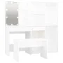 White plywood LED vanity set by vidaXL, Bedroom furniture sets - Ref: Foro24-3114099, Price: 224,35 €, Discount: %