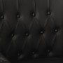 Sillón de cuero auténtico de cabra negro