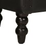 Sillón de cuero auténtico de cabra negro