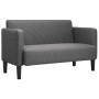 Sofá Loveseat gris oscuro 109 cm tejido de pana