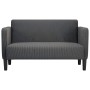 Sofá Loveseat gris oscuro 109 cm tejido de pana