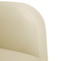 Sillón con reposabrazos color crema 54 cm cuero sintética