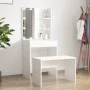 Schminktisch mit LED-Beleuchtung aus weißem Sperrholz von vidaXL, Schlafzimmerkommoden - Ref: Foro24-3114131, Preis: 114,71 €...