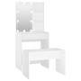 Juego de tocador con LED madera contrachapada blanco de vidaXL, Tocadores para dormitorios - Ref: Foro24-3114131, Precio: 112...