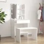 Juego de tocador con LED madera contrachapada blanco by vidaXL, Bedroom Dressers - Ref: Foro24-3114131, Price: 114,71 €, Disc...