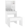 Juego de tocador con LED madera contrachapada blanco by vidaXL, Bedroom Dressers - Ref: Foro24-3114131, Price: 114,71 €, Disc...