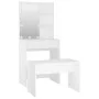 Juego de tocador con LED madera contrachapada blanco by vidaXL, Bedroom Dressers - Ref: Foro24-3114131, Price: 114,71 €, Disc...